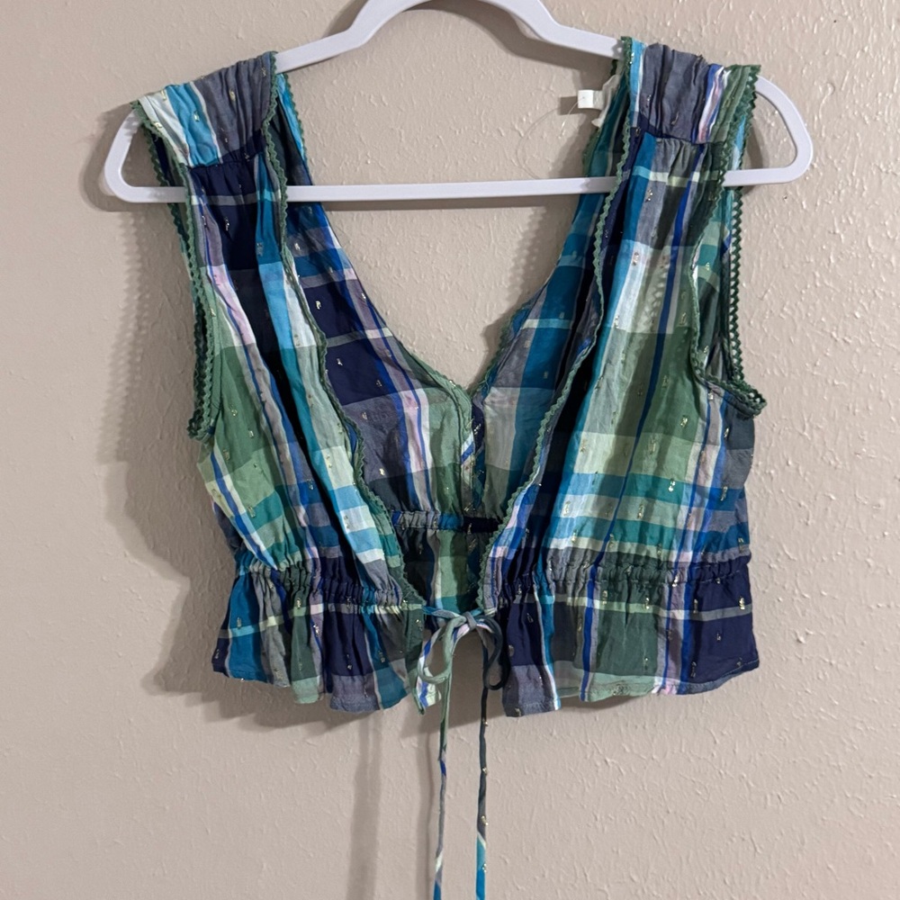 Aerie Multicolor Plaid Tank Top